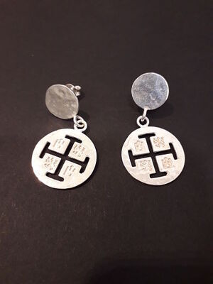 PENDIENTES PLATA CRUZ REYES