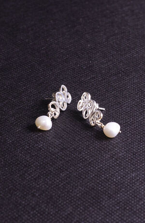 PENDIENTES PLATA PERLA NATURAL