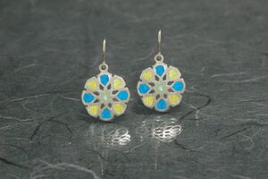 PENDIENTES PLATA ESMALTE GENERAL GRANDE