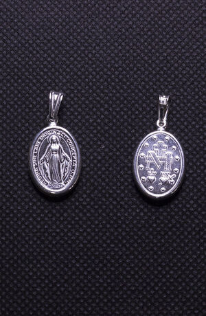 MEDALLA PLATA MILAGROSA  12MM