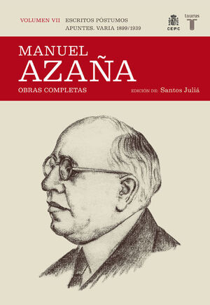 OBRAS COMPLETAS. VOLUMEN VII (ESCRITOS PÓSTUMOS. APUNTES. VARIA 1899 / 1939)