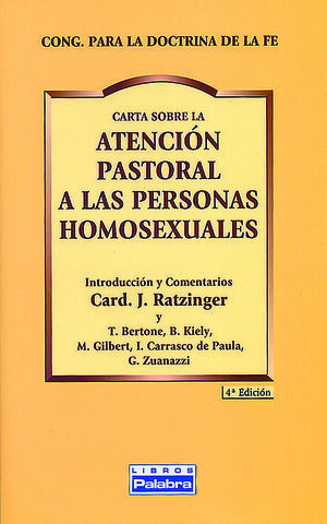 ATENCIÓN PASTORAL A PERSONAS HOMOSEXUALES