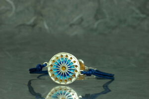 PULSERA PLATA ESMALTE RADIAL