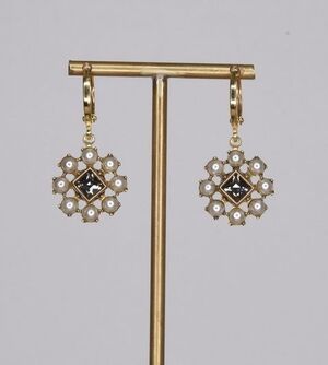 PENDIENTE CIRCULO DE PERLAS