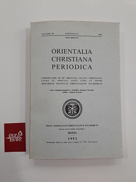 ORIENTALIA CHRISTIANA PEDIODICA VOLUMEN 58 FASCICULUS I 1995