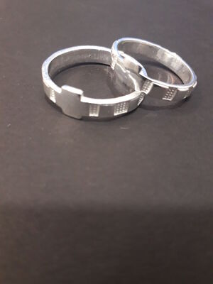 ANILLO PLATA ROSARIO PLANO