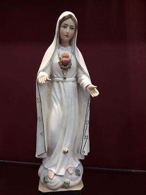 VIRGEN FATIMA CORAZON INMACULADO 30CM