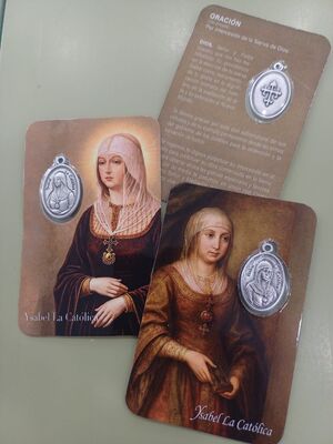 ESTAMPA MEDALLA ISABEL LA CATOLICA